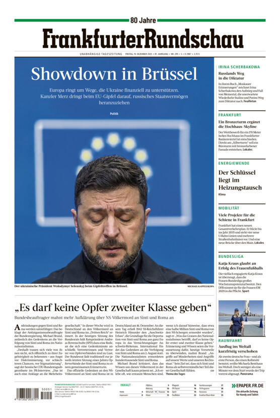 Stadtausgabe vom Freitag, 19.12.2025