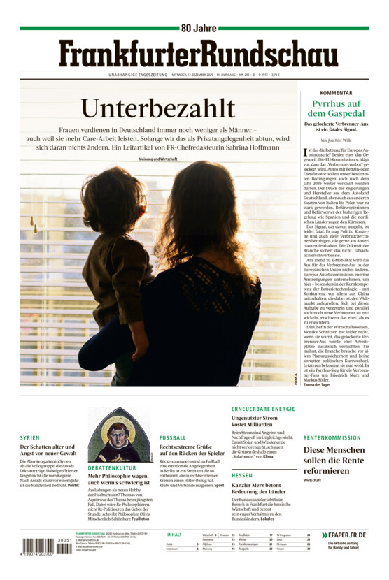 Deutschland vom Mittwoch, 17.12.2025