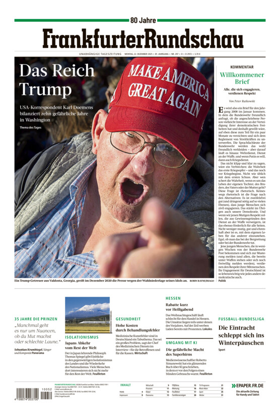 Deutschland vom Montag, 22.12.2025