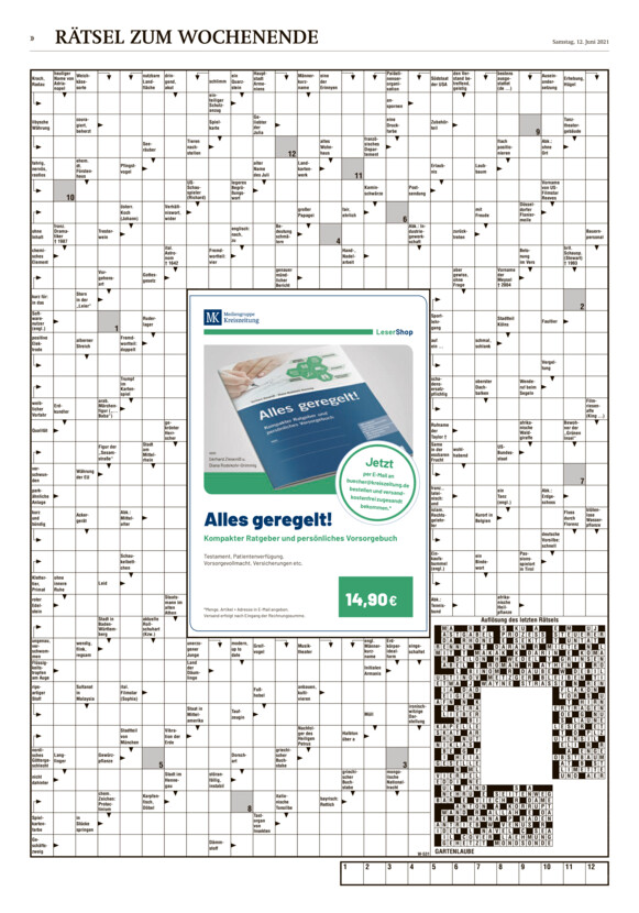 Crosswords Test For Client vom Donnerstag, 17.06.2021